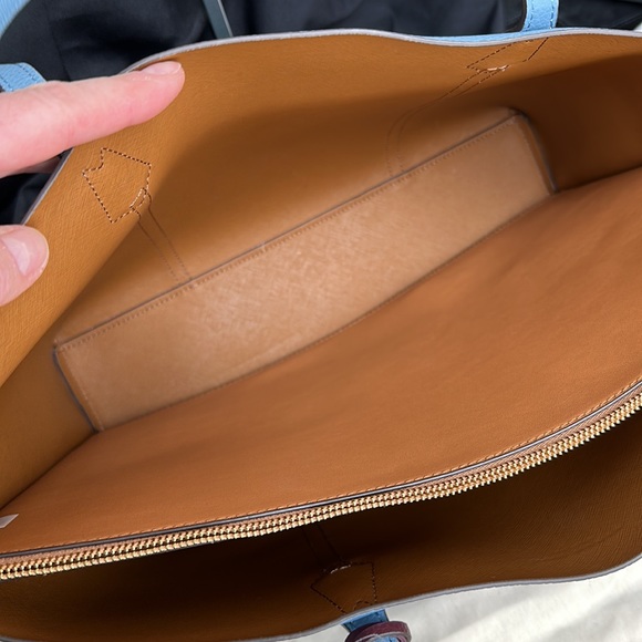 Tory Burch Perry Triple Compartment Tote Bag Blue Yonder - Picture 7 of 16